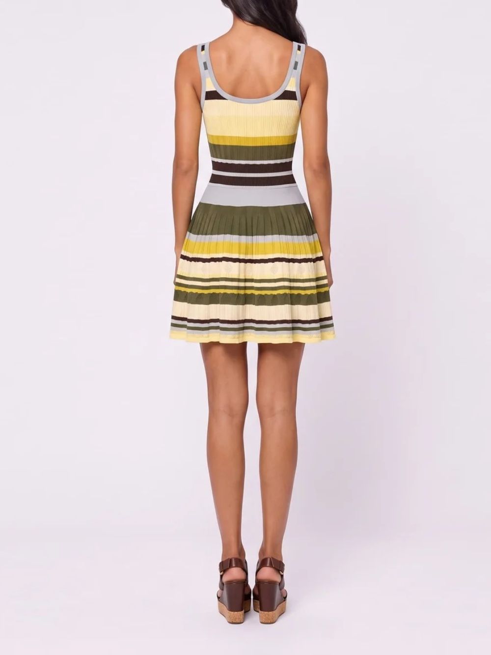 Vexoria U Neck Stripe Knit Mini Dress - OWNCI Vexoria U Neck Stripe Knit Mini Dress - OWNCI