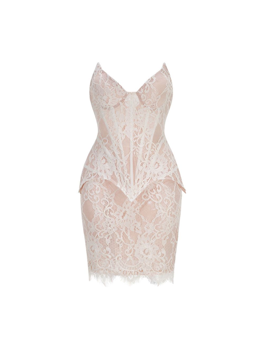 Milina White Lace Two-Piece Set - OWNCI Milina White Lace Two-Piece Set - OWNCI