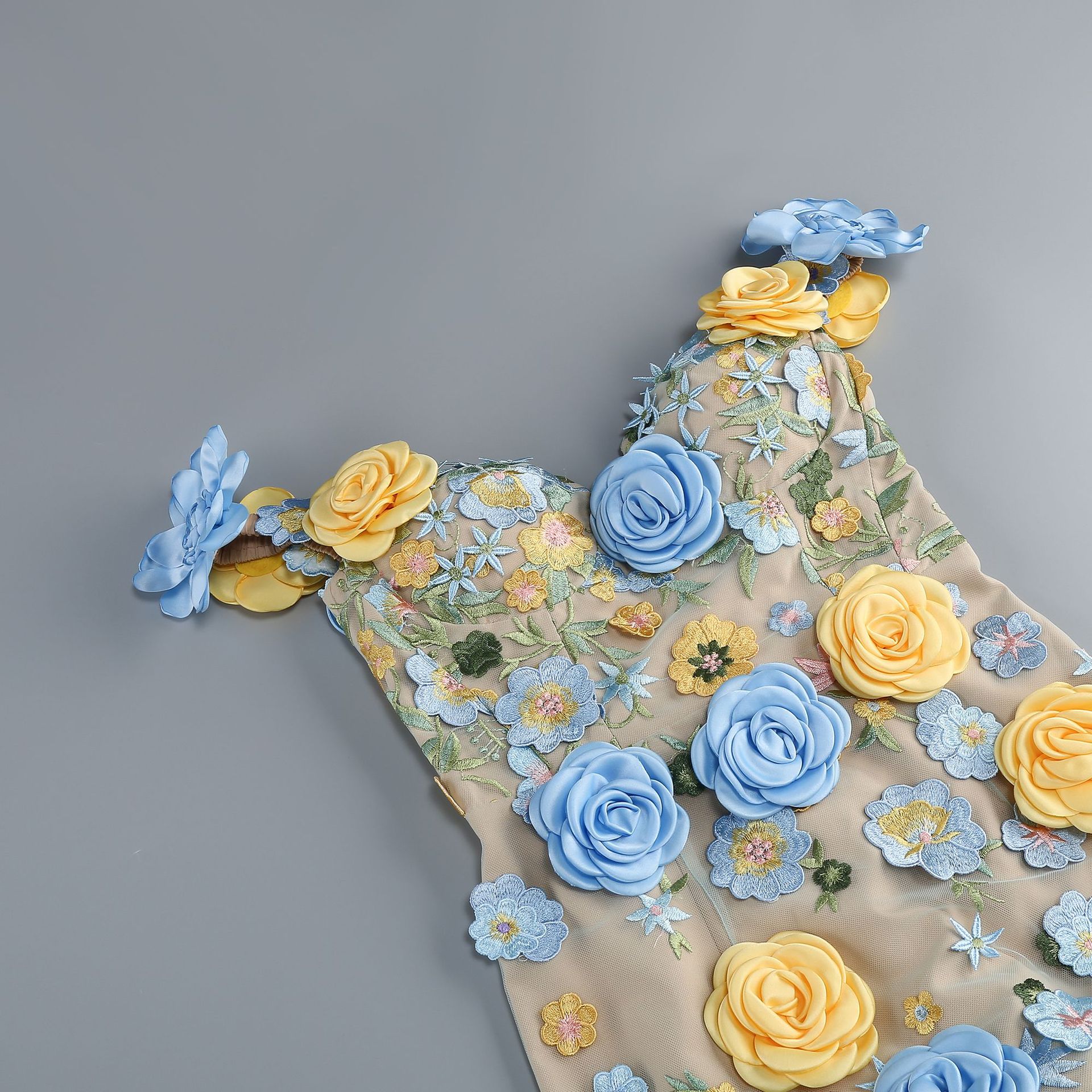 Mayda 3D Flower Embellished Maxi Dress - OWNCI Mayda 3D Flower Embellished Maxi Dress - OWNCI