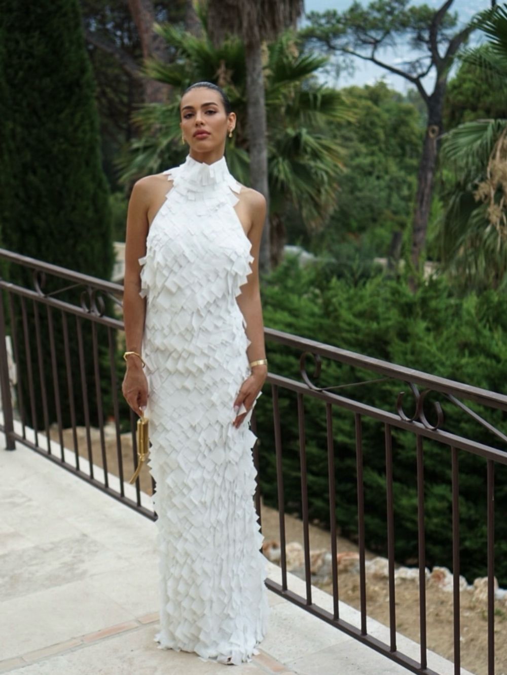 Melba White Halter Maxi Dress - OWNCI