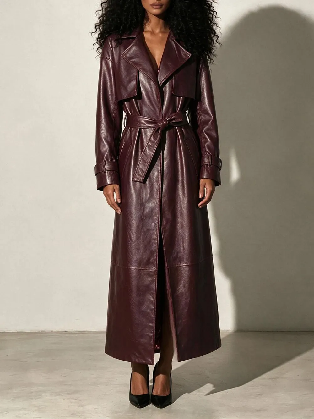 Melika Leather Coat - OWNCI Melika Leather Coat - OWNCI