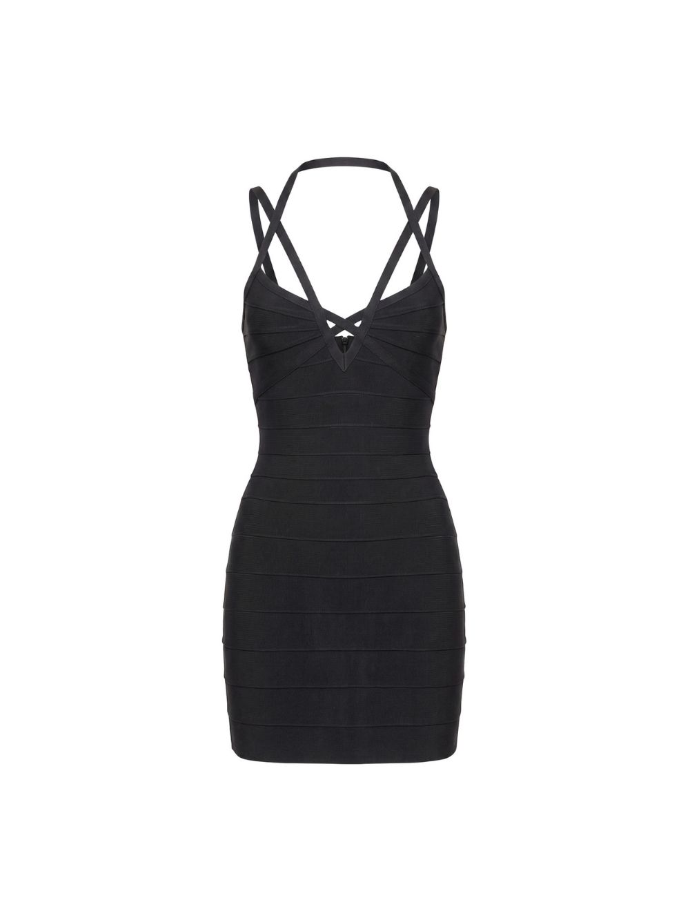 Halter Structured Dress Black - OWNCI