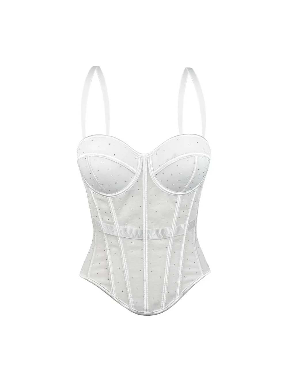 Mélodie Rhinestone Corset Top - OWNCI