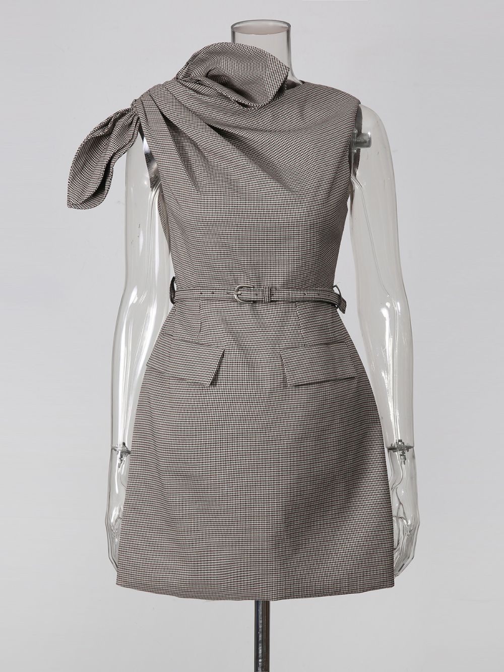 Meena Sleeveless Knot Mini Dress - OWNCI Meena Sleeveless Knot Mini Dress - OWNCI
