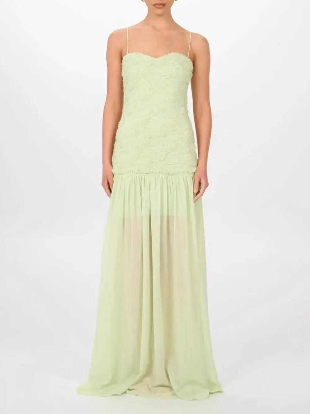 A-Line With Fitted Drop-Waist Bodice Gown - OWNCI A-Line With Fitted Drop-Waist Bodice Gown - OWNCI