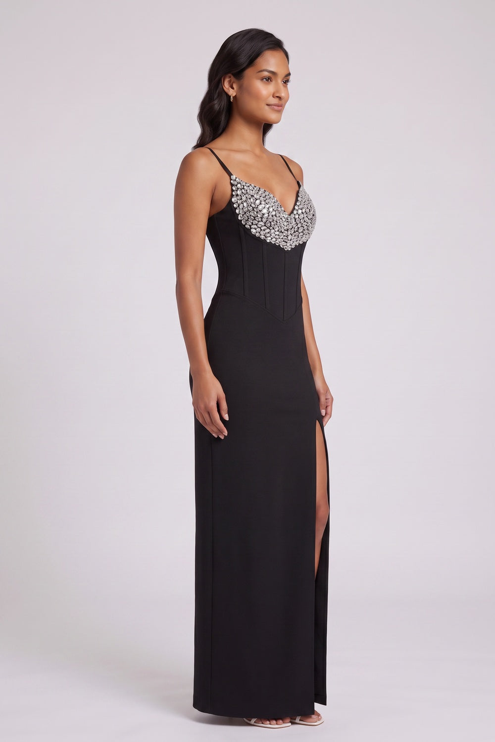 Black Bandage Column Evening Gown - OWNCI