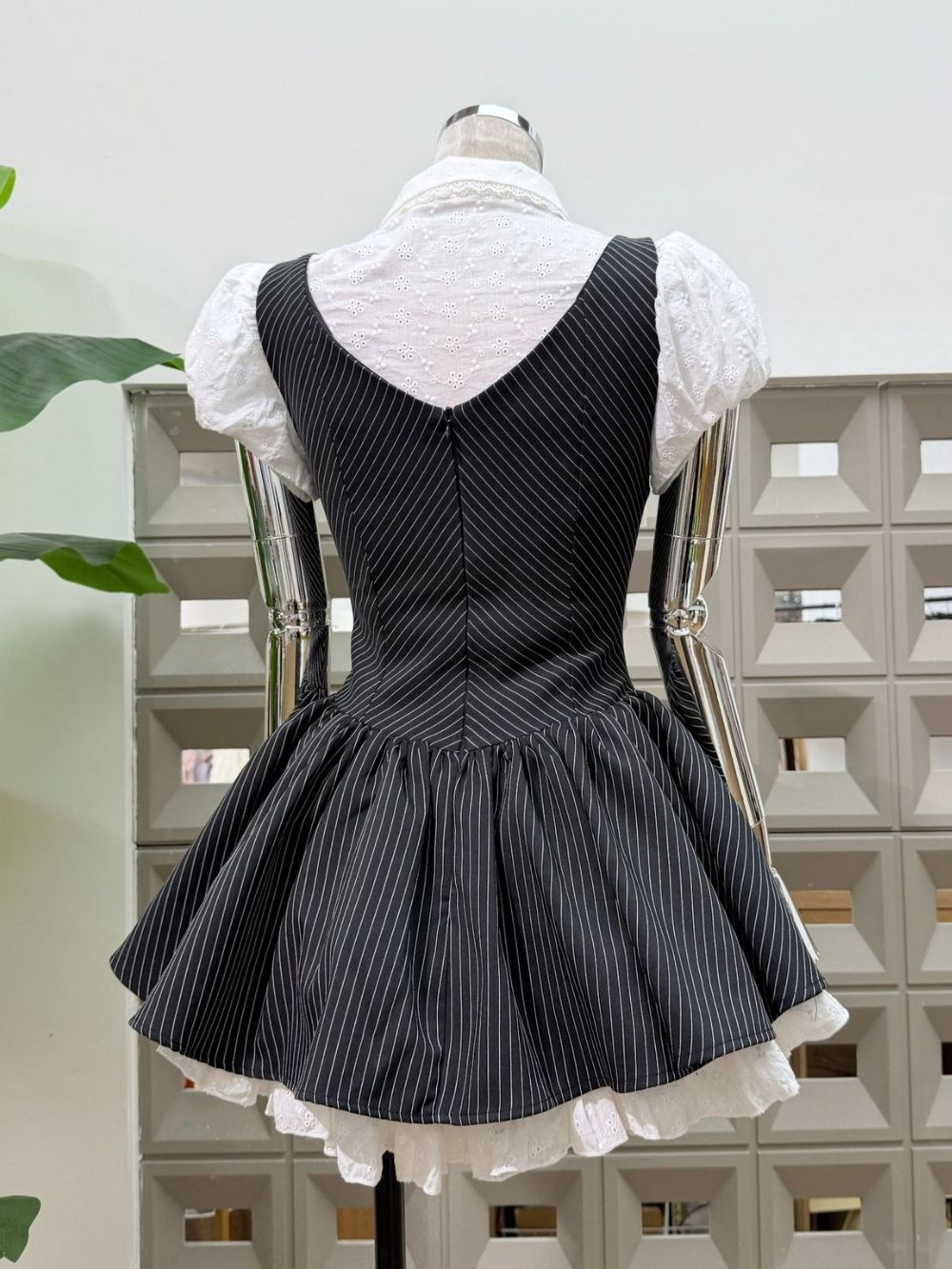 Mayme Puff Sleeve Bow Mini Dress - OWNCI Mayme Puff Sleeve Bow Mini Dress - OWNCI