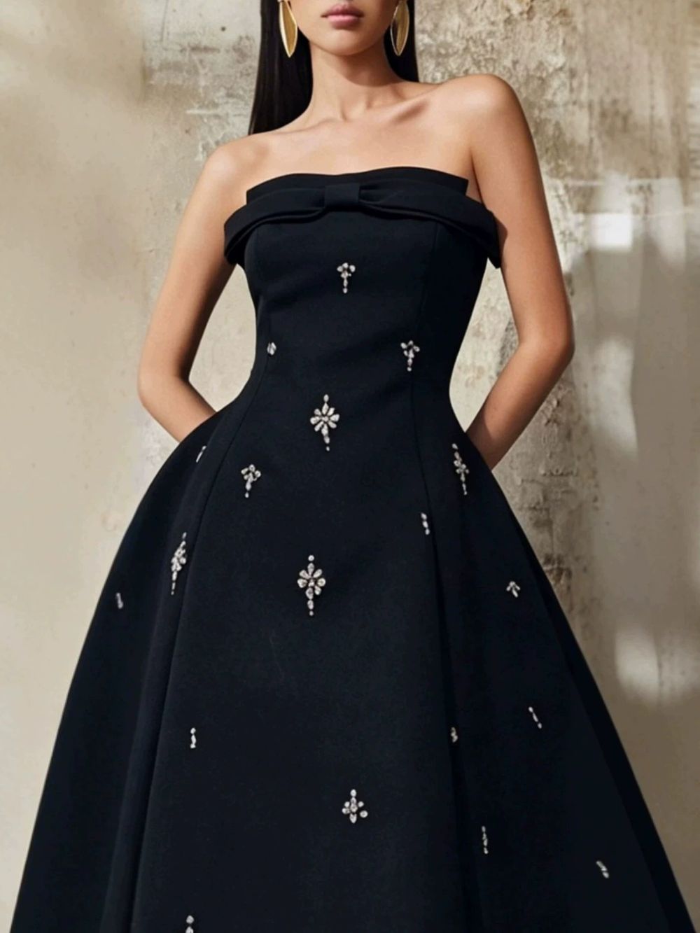McLean Strapless Bow Embellished Maxi Dress - OWNCI McLean Strapless Bow Embellished Maxi Dress - OWNCI