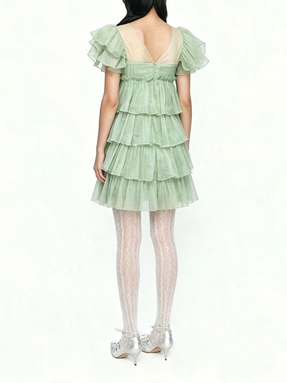 Meghan Green Layered Mini Dress - OWNCI