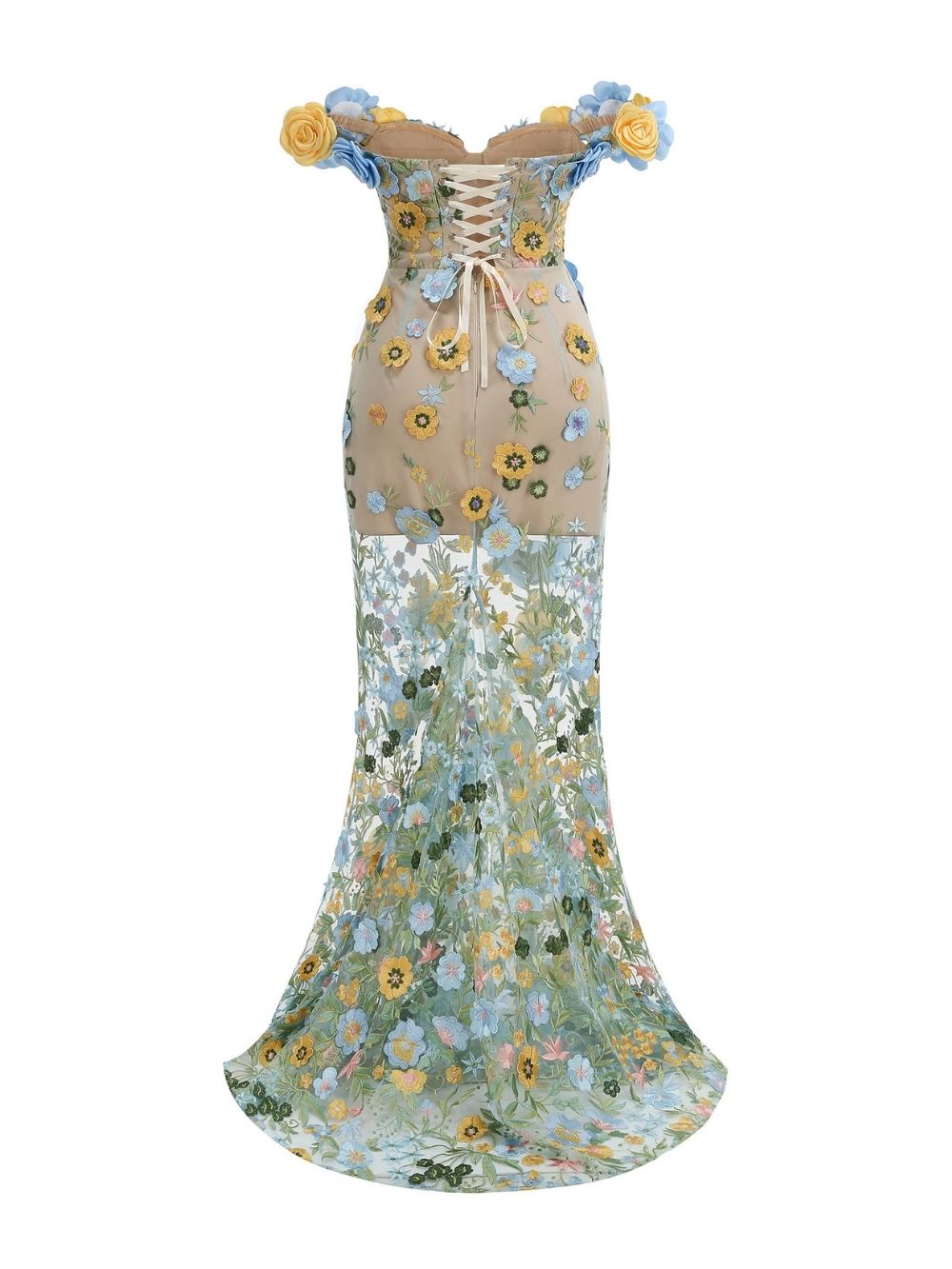 Mayda 3D Flower Embellished Maxi Dress - OWNCI Mayda 3D Flower Embellished Maxi Dress - OWNCI