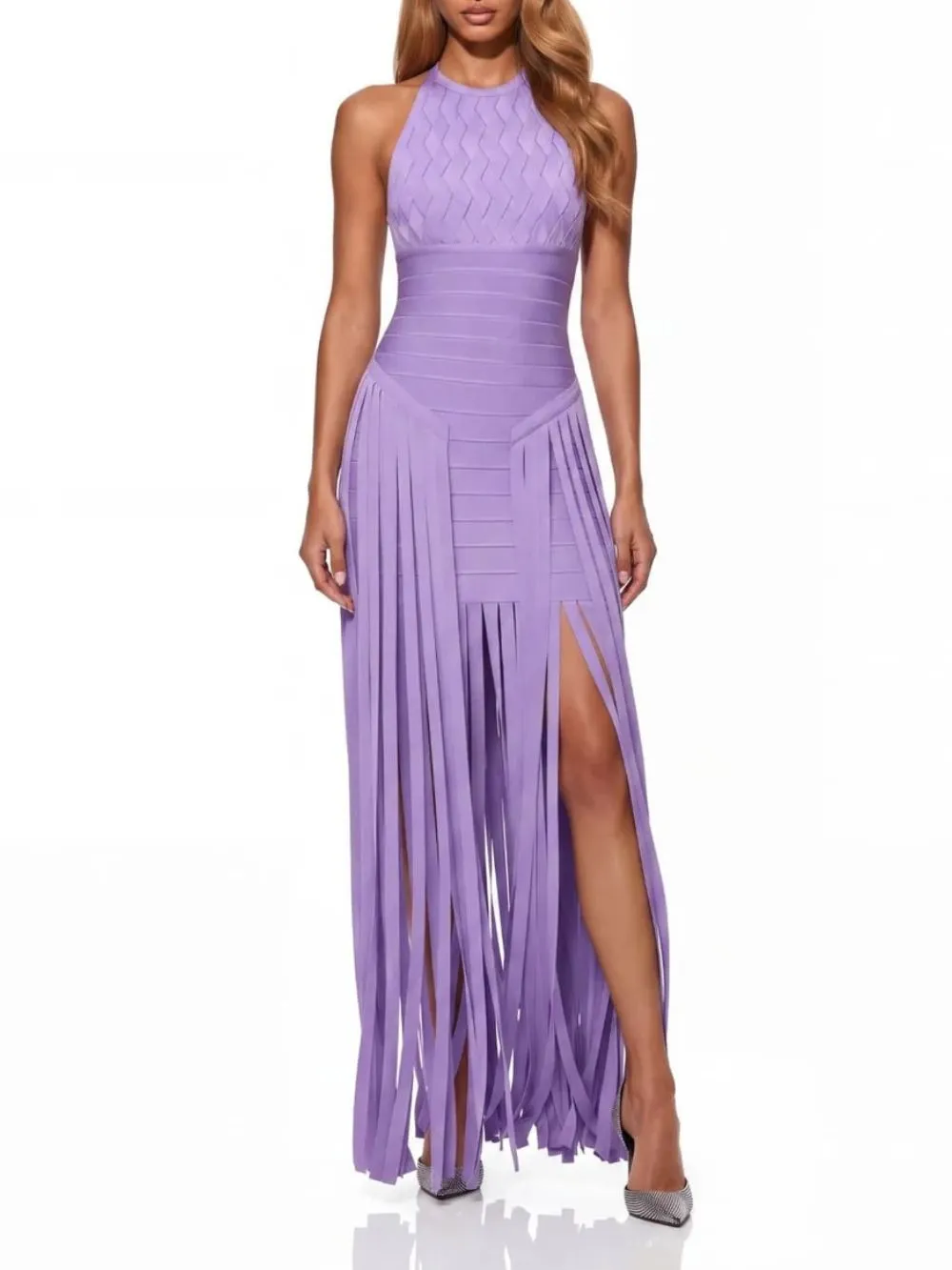 Mardune Basketweave Bandage Fringe Dress - OWNCI Mardune Basketweave Bandage Fringe Dress - OWNCI
