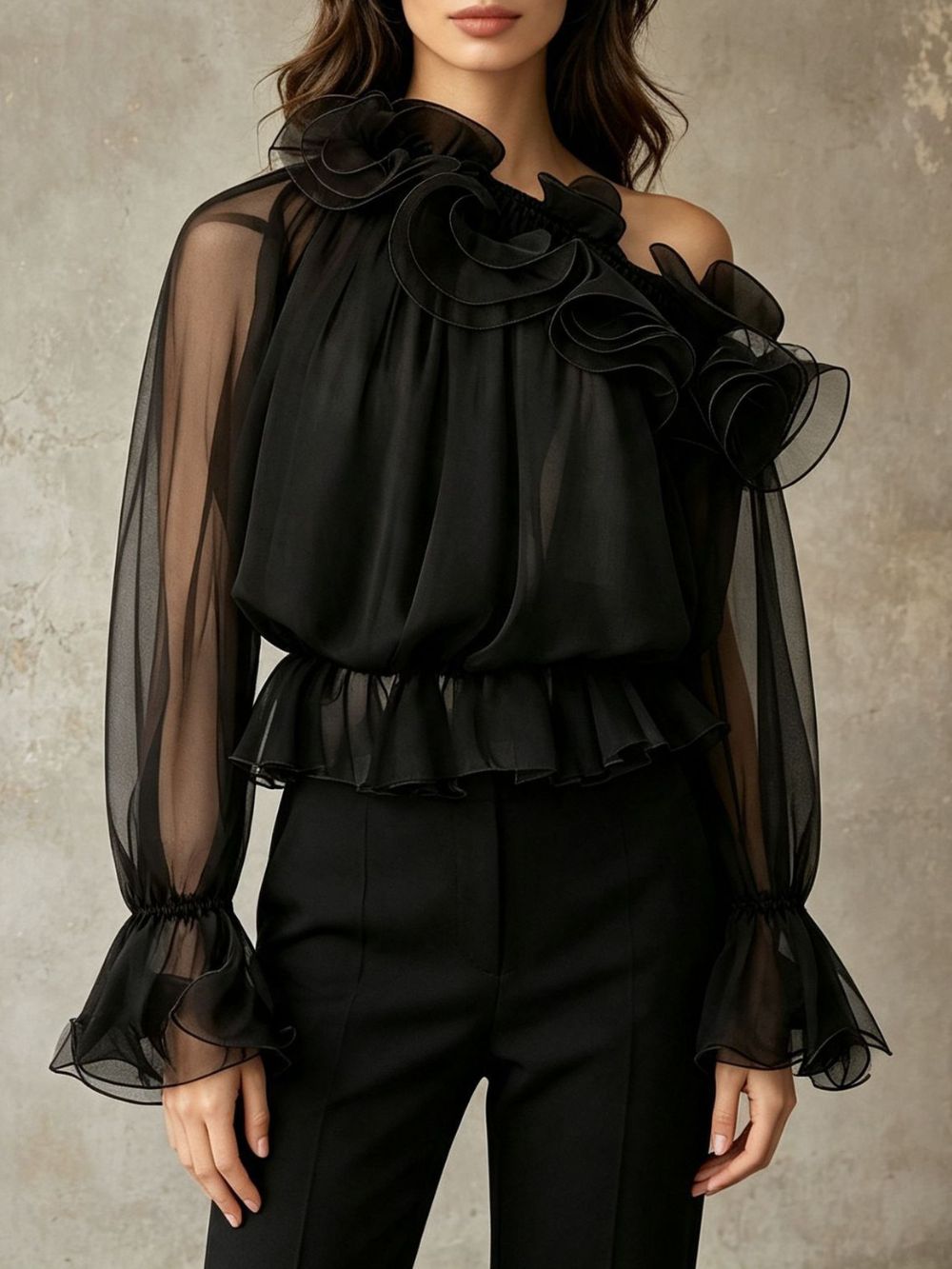 Mekelle Mesh Long Sleeve Top - OWNCI