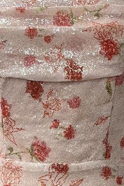 Blush Pink Floral Sequin Mermaid Gown with Lace-Up Back - OWNCI Blush Pink Floral Sequin Mermaid Gown with Lace-Up Back - OWNCI