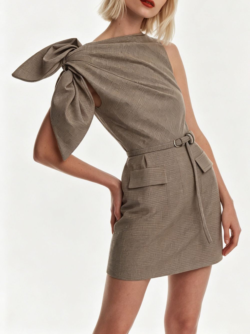 Meena Sleeveless Knot Mini Dress - OWNCI Meena Sleeveless Knot Mini Dress - OWNCI