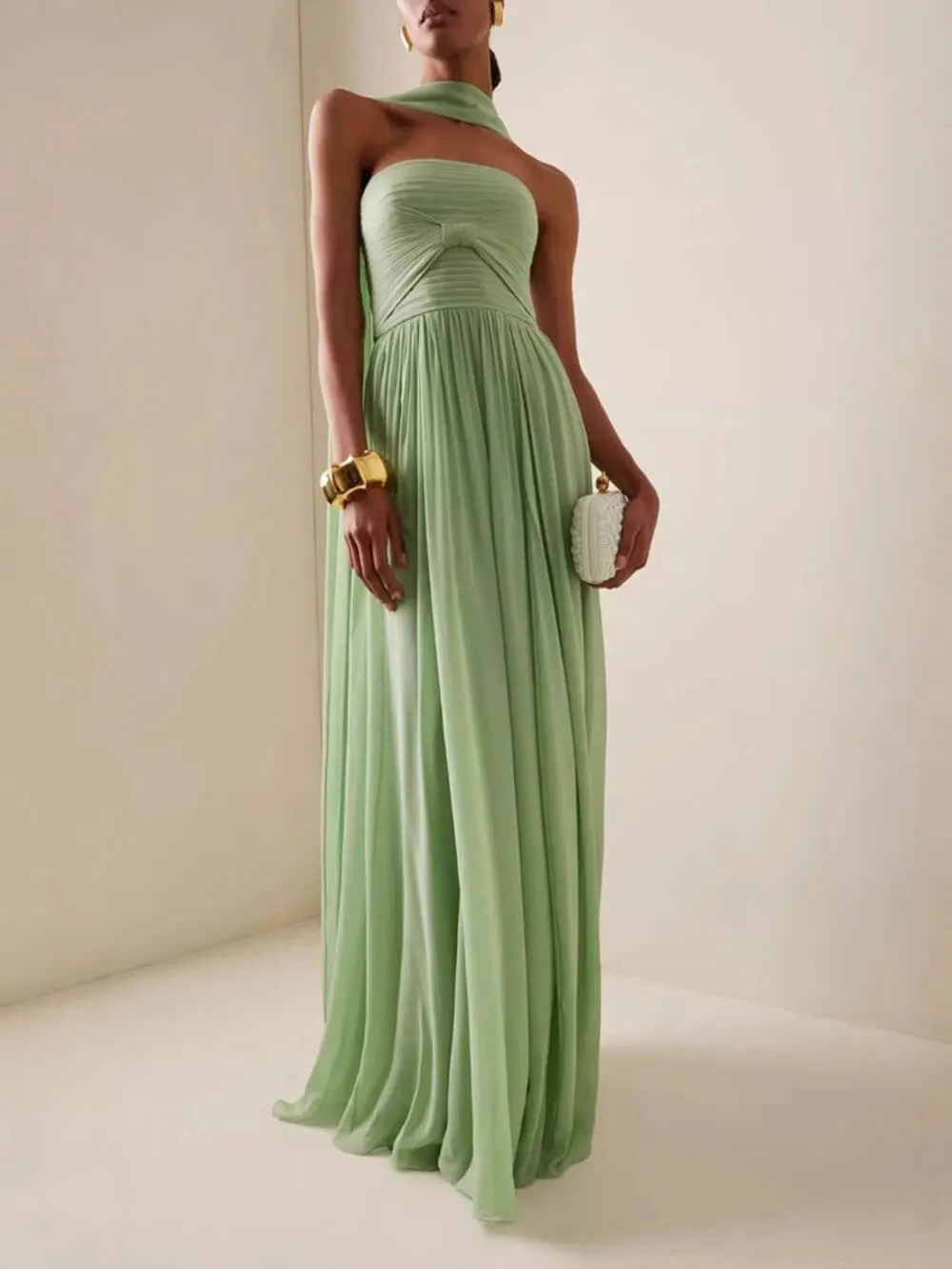 Melania Green Strapless Maxi Dress - OWNCI
