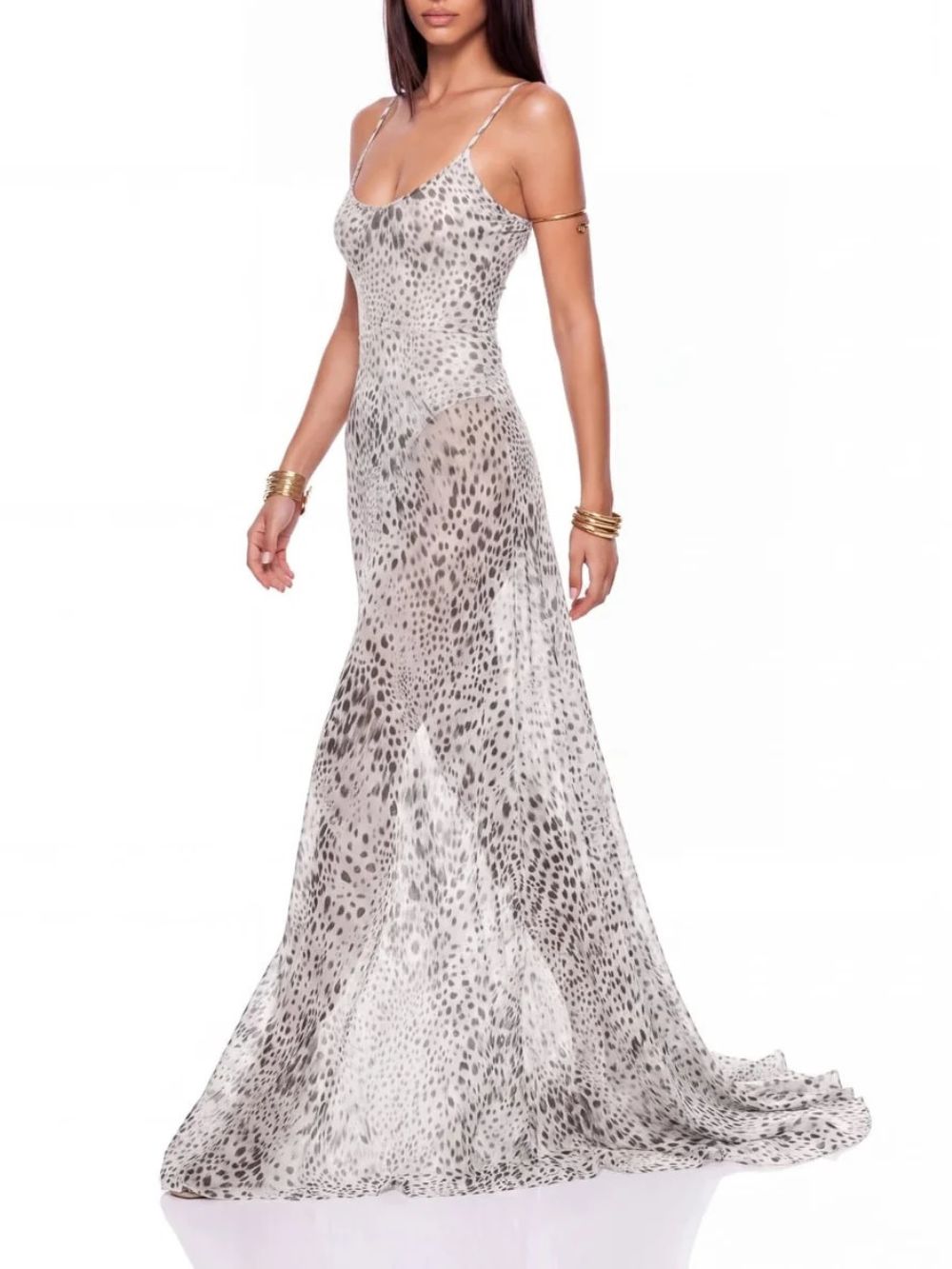 Loxven Spaghetti Leopard Maxi Dress - OWNCI Loxven Spaghetti Leopard Maxi Dress - OWNCI