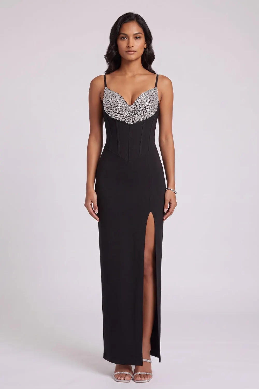 Black Bandage Column Evening Gown - OWNCI Black Bandage Column Evening Gown - OWNCI