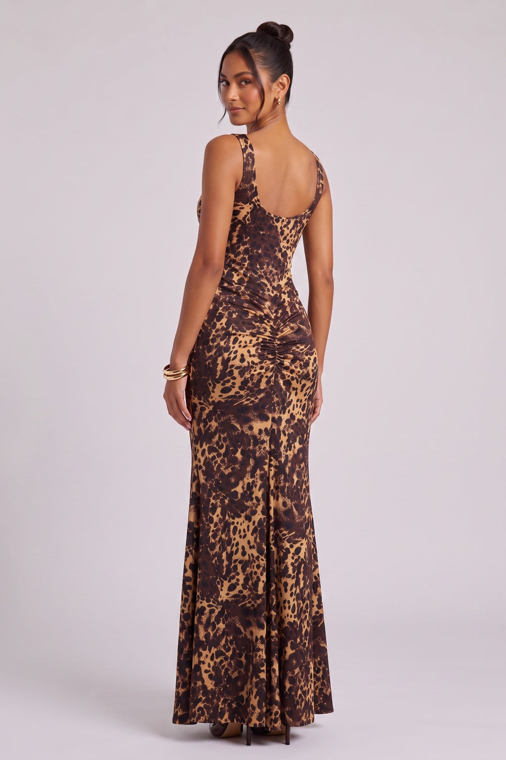 Leopard Print Floor-Length Maxi Dress - OWNCI Leopard Print Floor-Length Maxi Dress - OWNCI