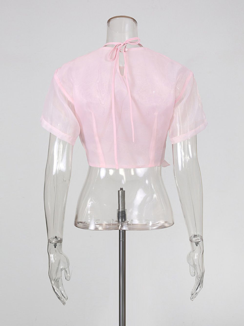 Miel Pink Flower Embroidery Crop Top - OWNCI Miel Pink Flower Embroidery Crop Top - OWNCI