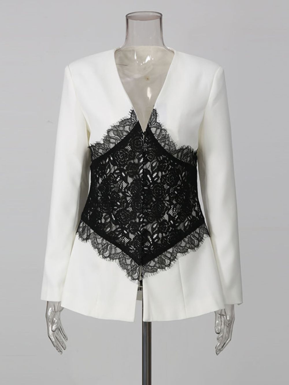 Mickie White Lace Blazer - OWNCI Mickie White Lace Blazer - OWNCI