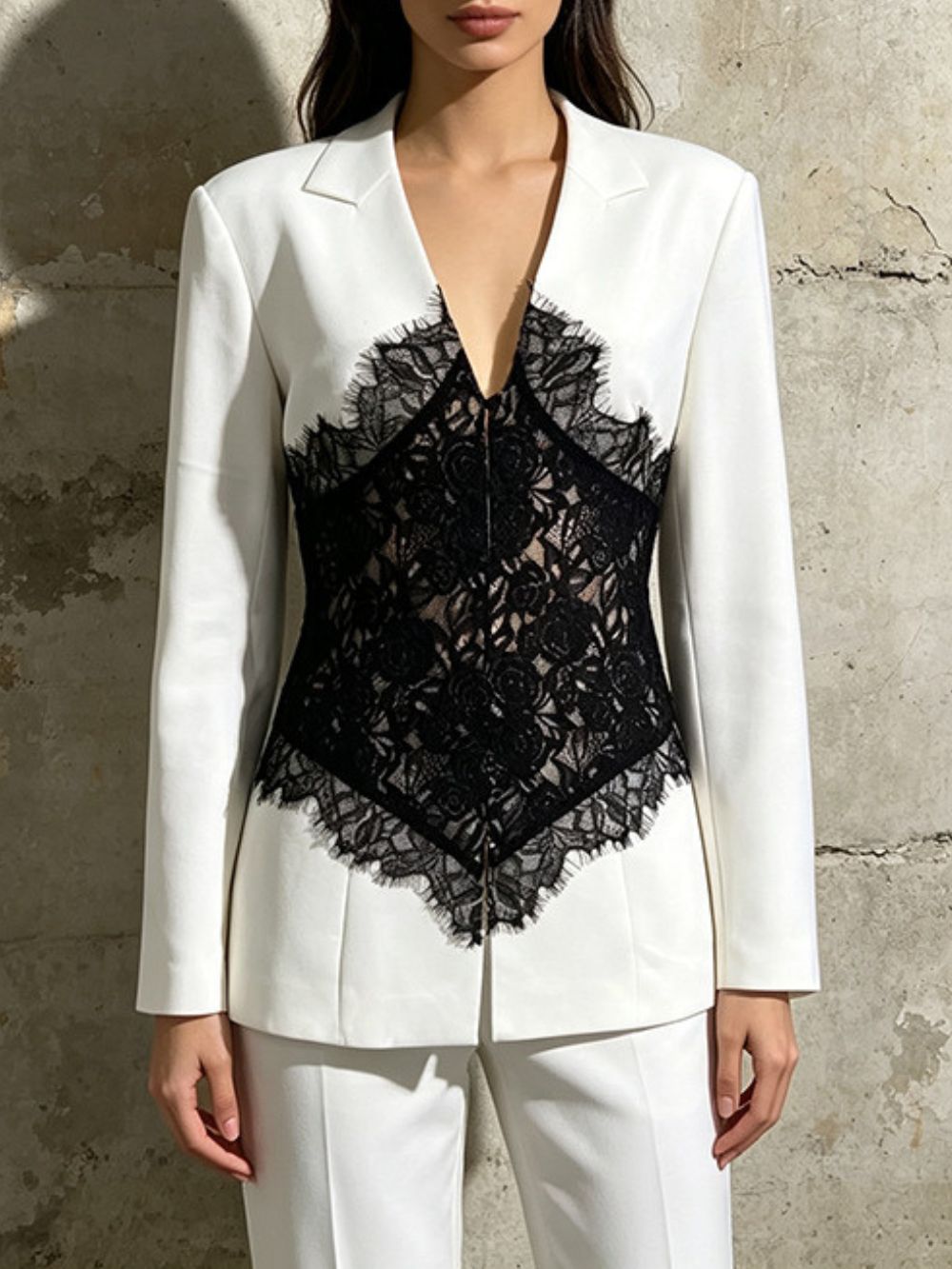 Mickie White Lace Blazer - OWNCI