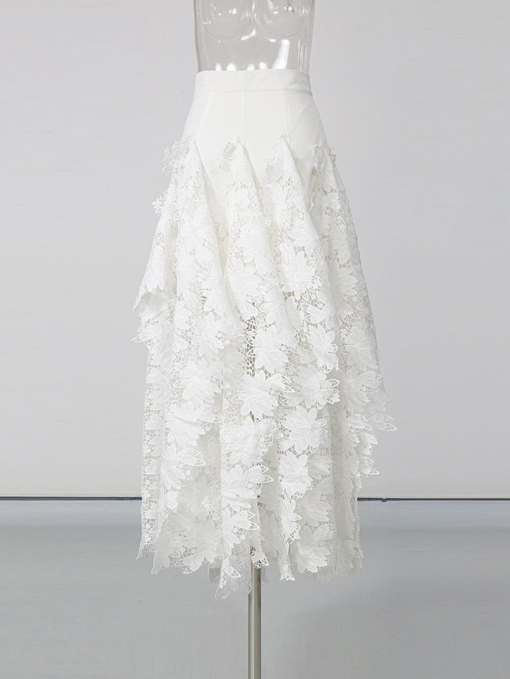 Medha White Lace Maxi Skirt - OWNCI Medha White Lace Maxi Skirt - OWNCI