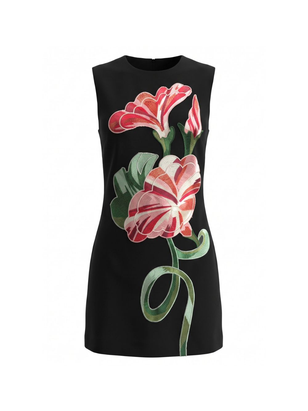 Floral Embroidered Mini Dress - OWNCI Floral Embroidered Mini Dress - OWNCI