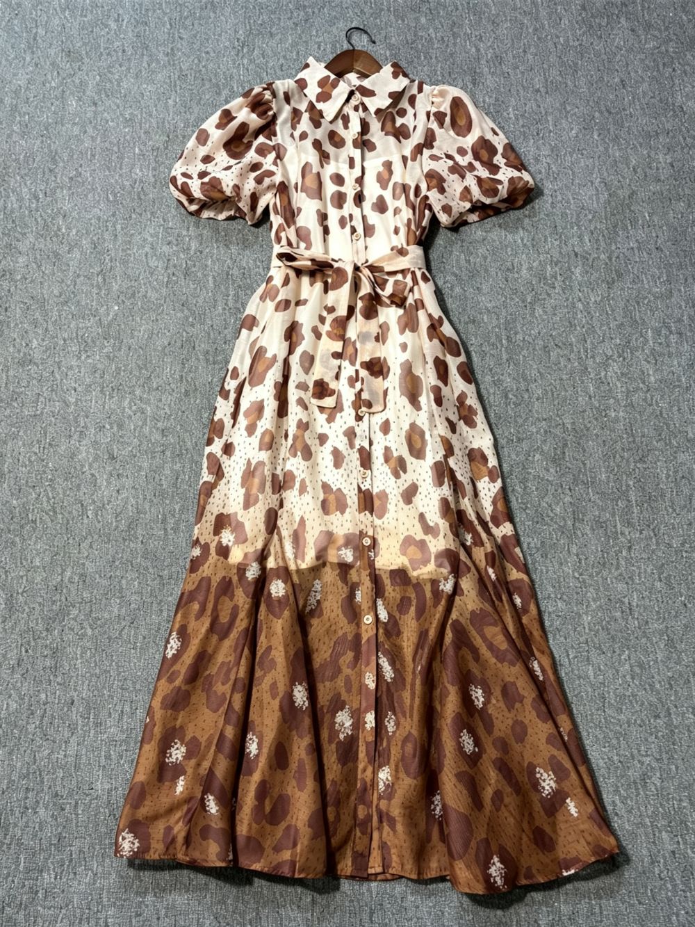 Mehmood Puff Sleeve Printed Midi Dress - OWNCI