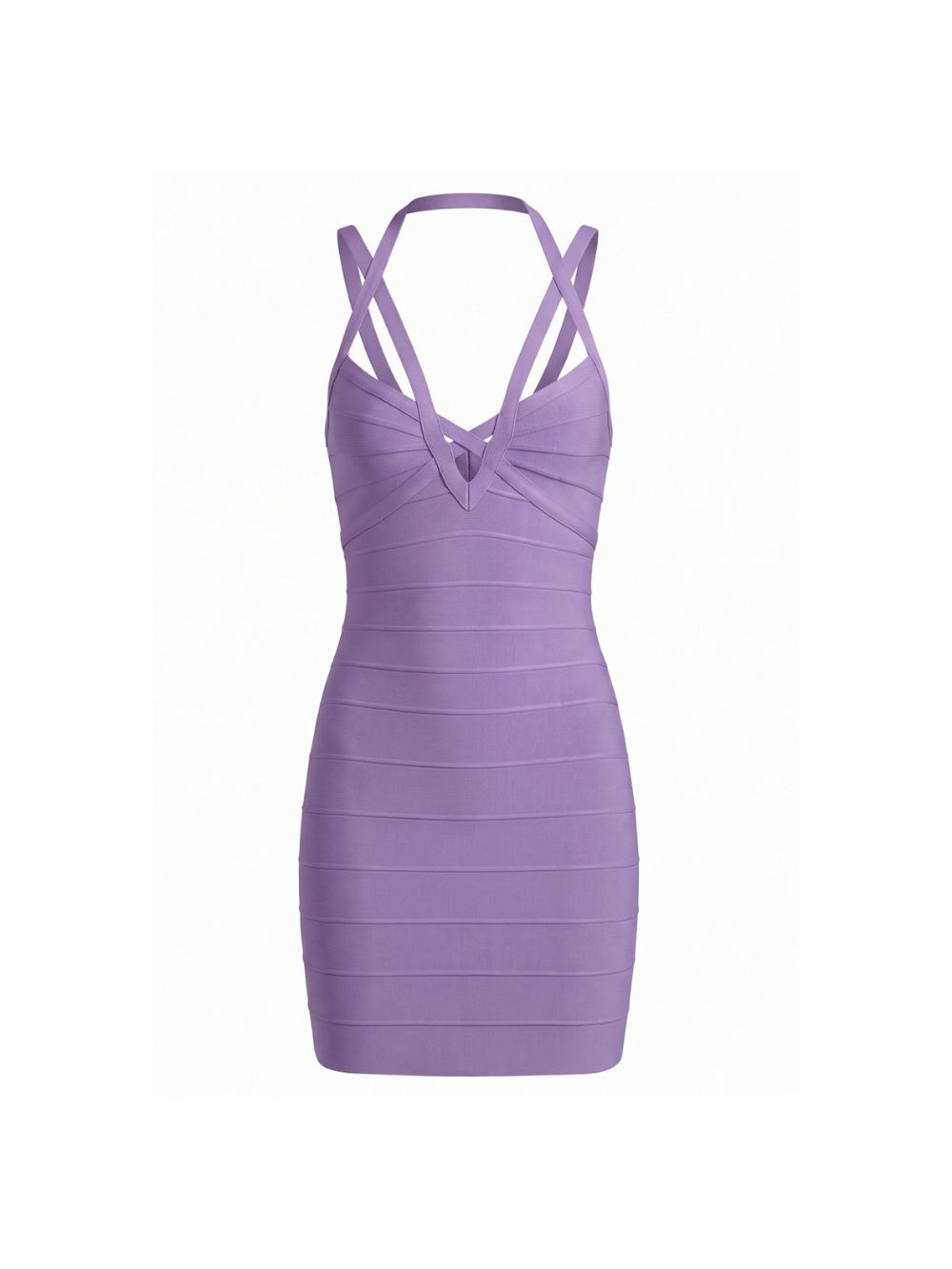 Halter Structured Dress Purple - OWNCI Halter Structured Dress Purple - OWNCI