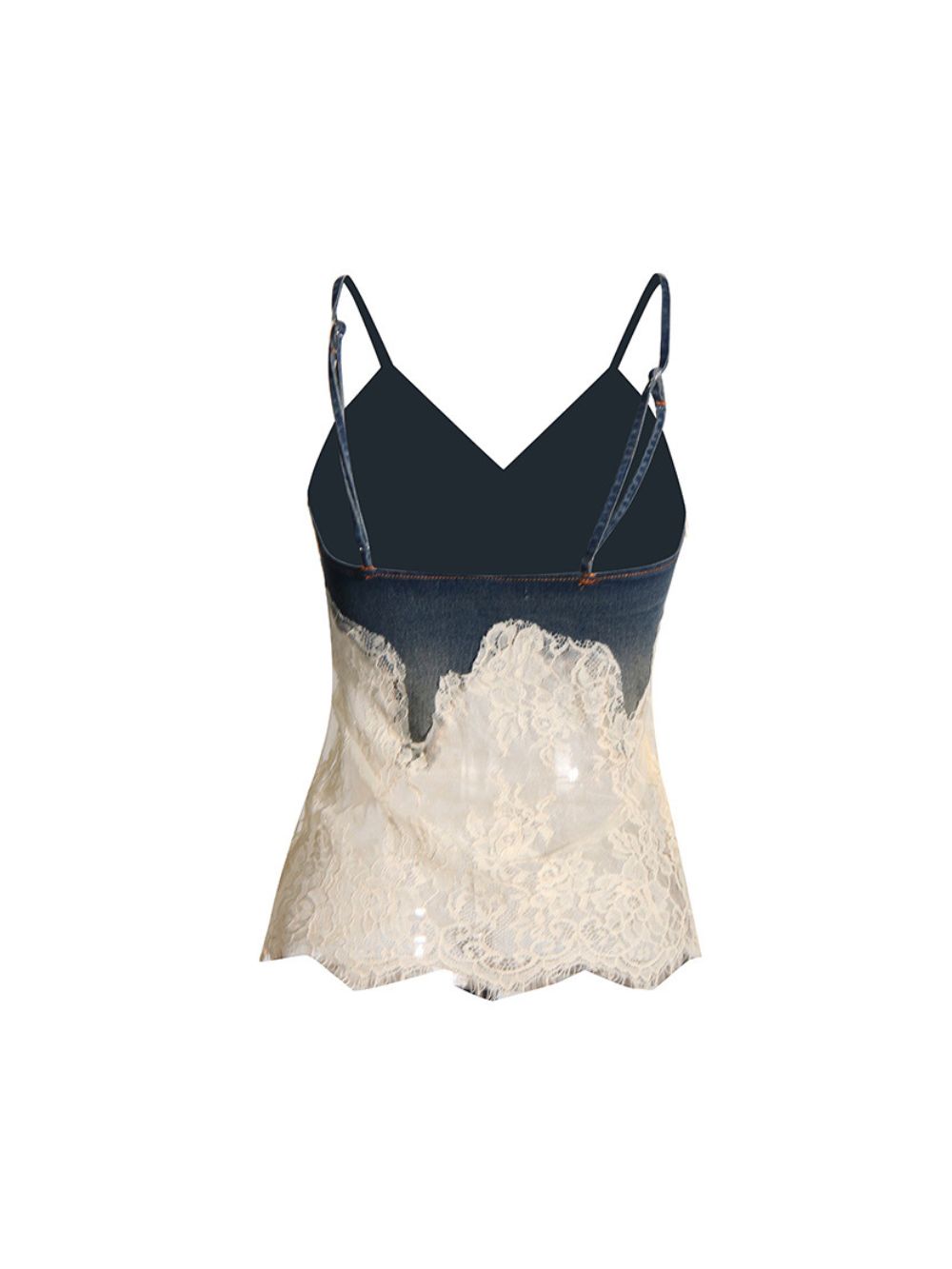 Denim & Lace Cami Top & Capri Pants Two Piece Set - OWNCI Denim & Lace Cami Top & Capri Pants Two Piece Set - OWNCI
