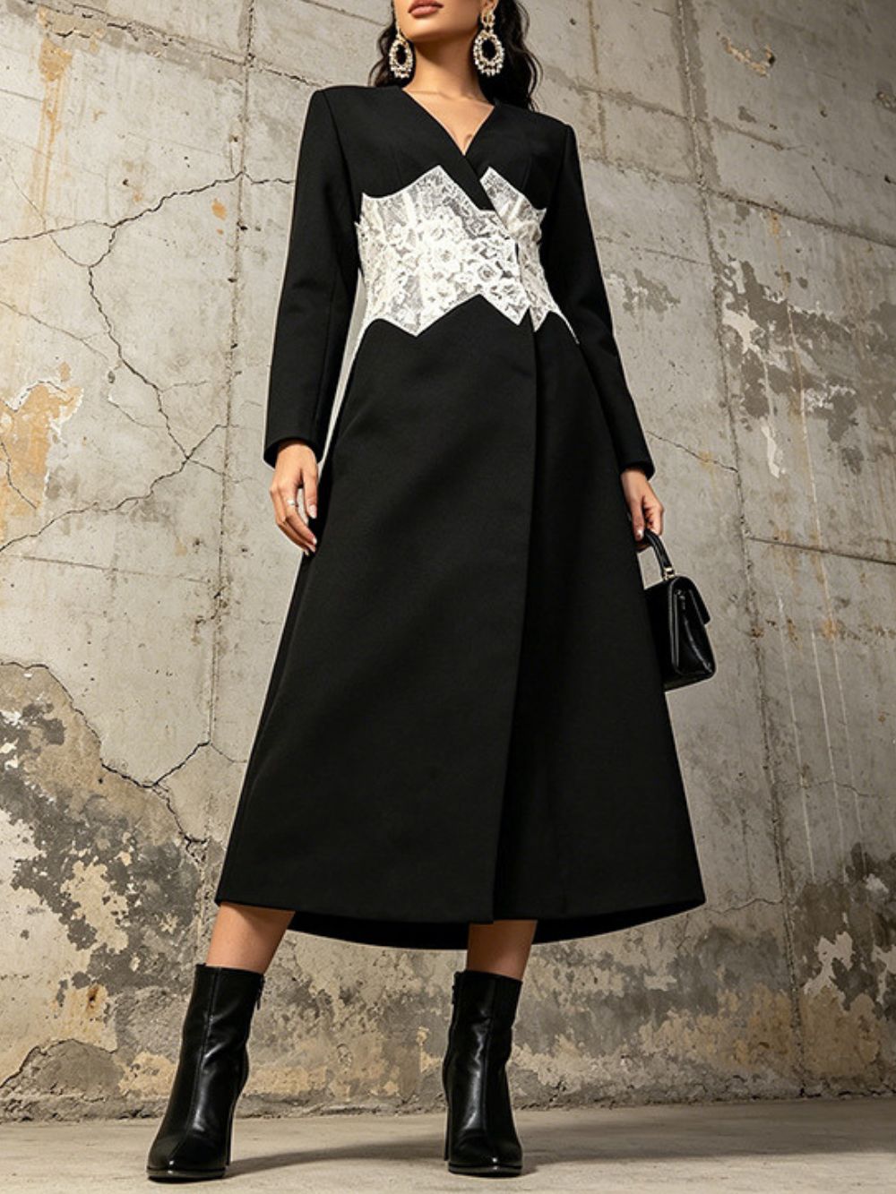 Micah Black Lace Coat - OWNCI