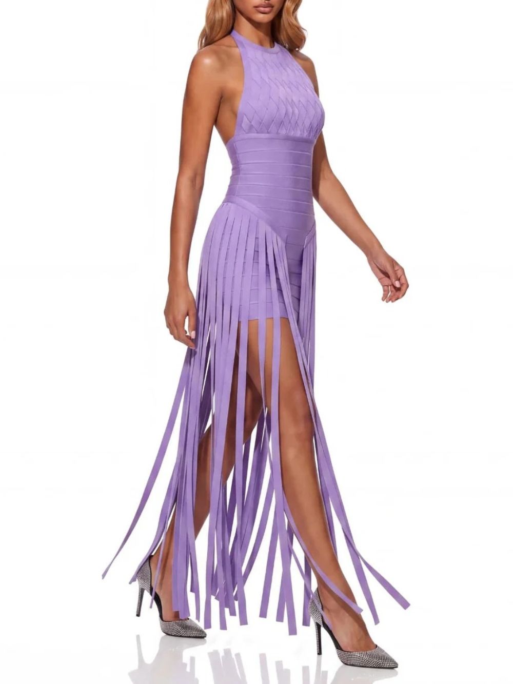 Mardune Basketweave Bandage Fringe Dress - OWNCI Mardune Basketweave Bandage Fringe Dress - OWNCI