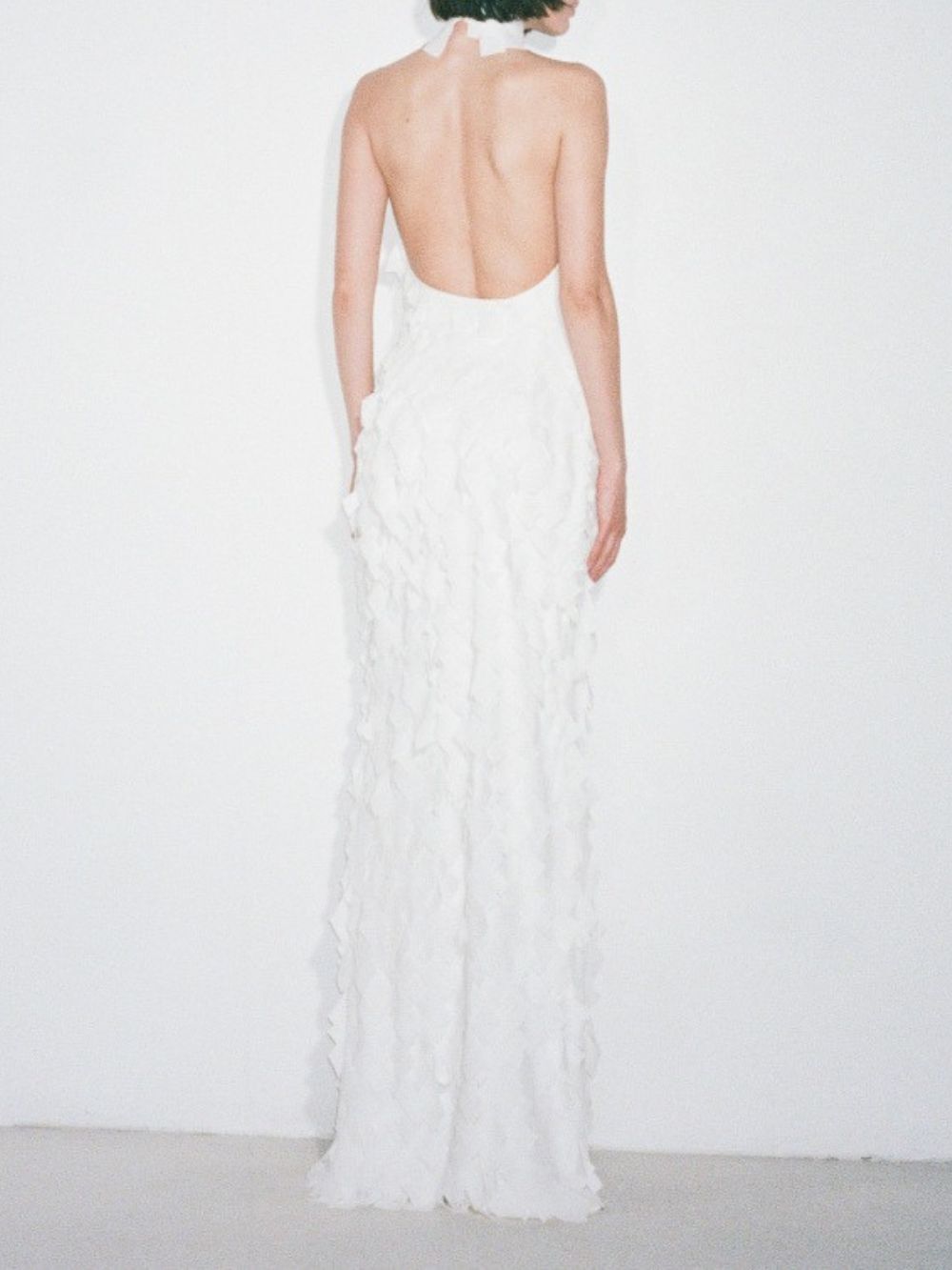 Melba White Halter Maxi Dress - OWNCI