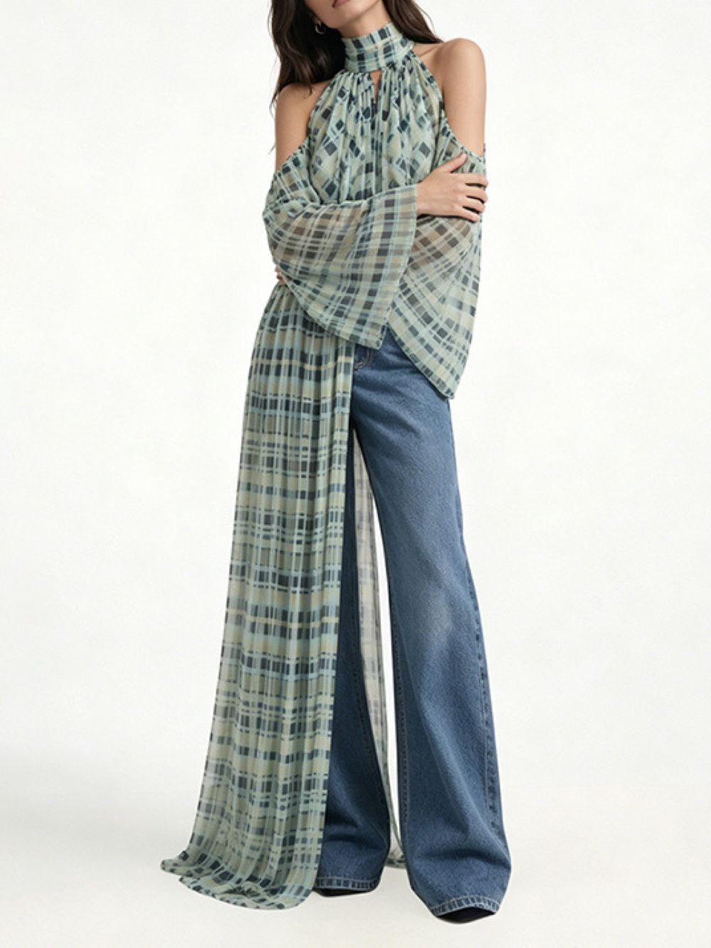 Michaela Check Blouse - OWNCI