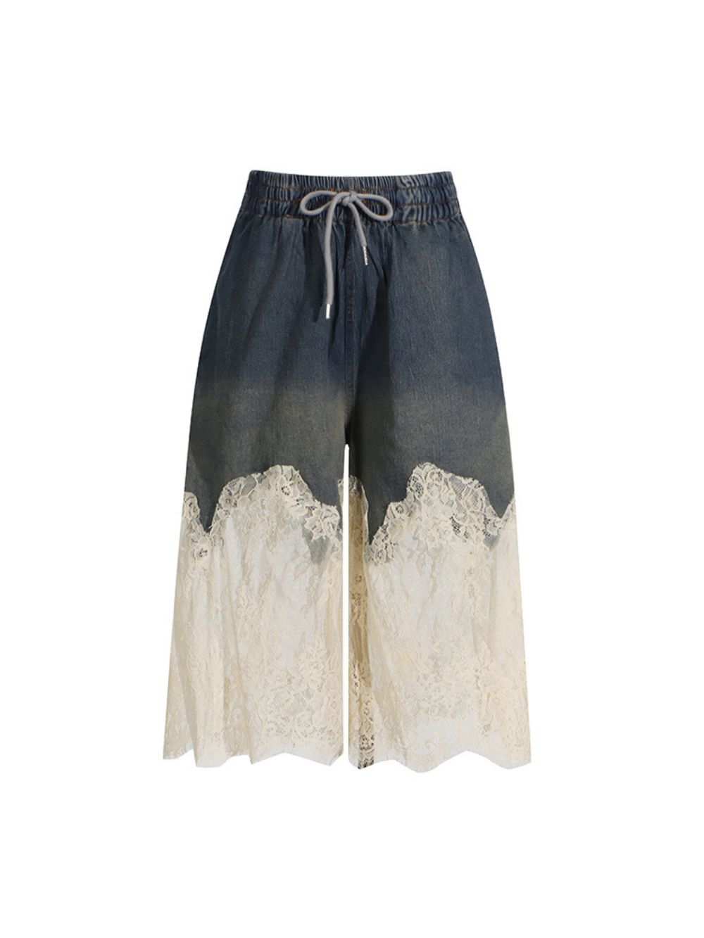 Denim & Lace Cami Top & Capri Pants Two Piece Set - OWNCI Denim & Lace Cami Top & Capri Pants Two Piece Set - OWNCI