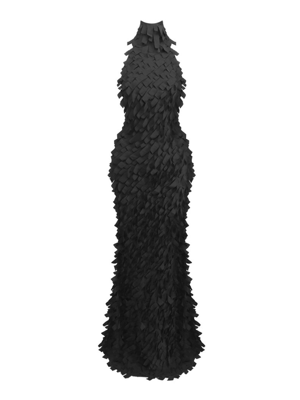 Melba Black Halter Maxi Dress - OWNCI
