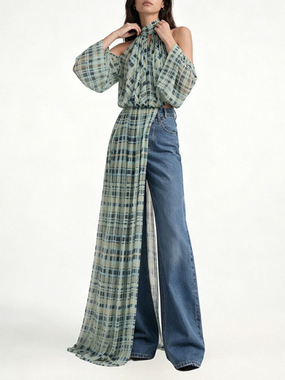 Michaela Check Blouse - OWNCI