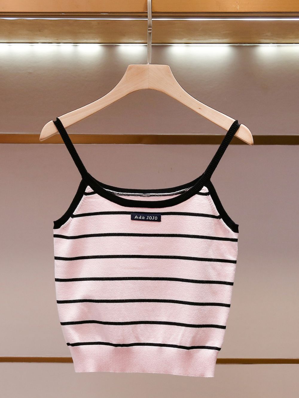 Miona Pink Stripe Cardigan & Tank Top Set - OWNCI Miona Pink Stripe Cardigan & Tank Top Set - OWNCI