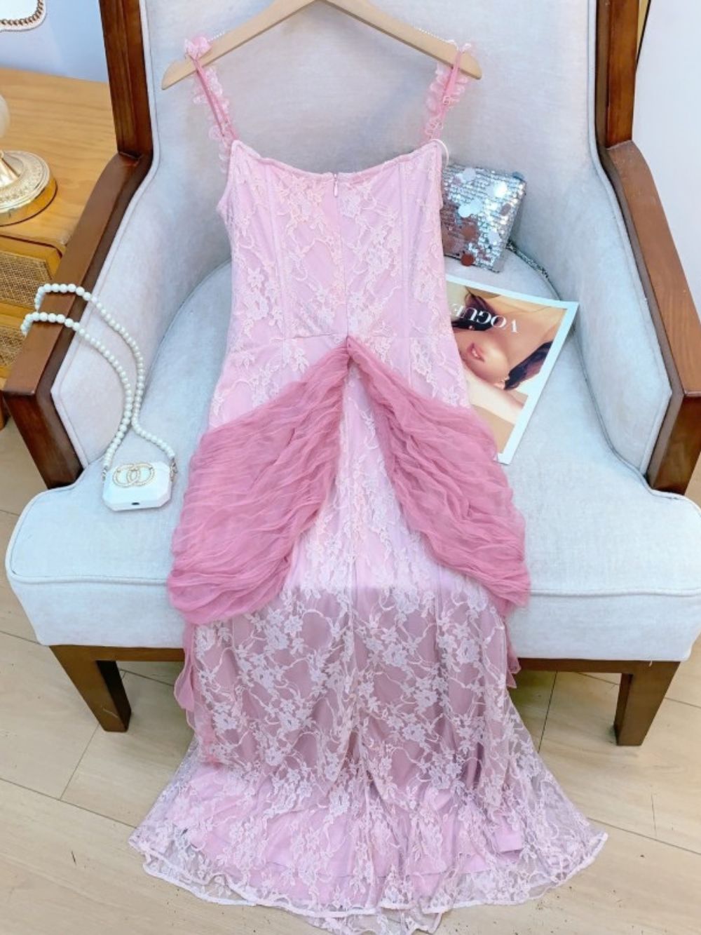 Miranda Pink Corset Lace Maxi Dress - OWNCI Miranda Pink Corset Lace Maxi Dress - OWNCI