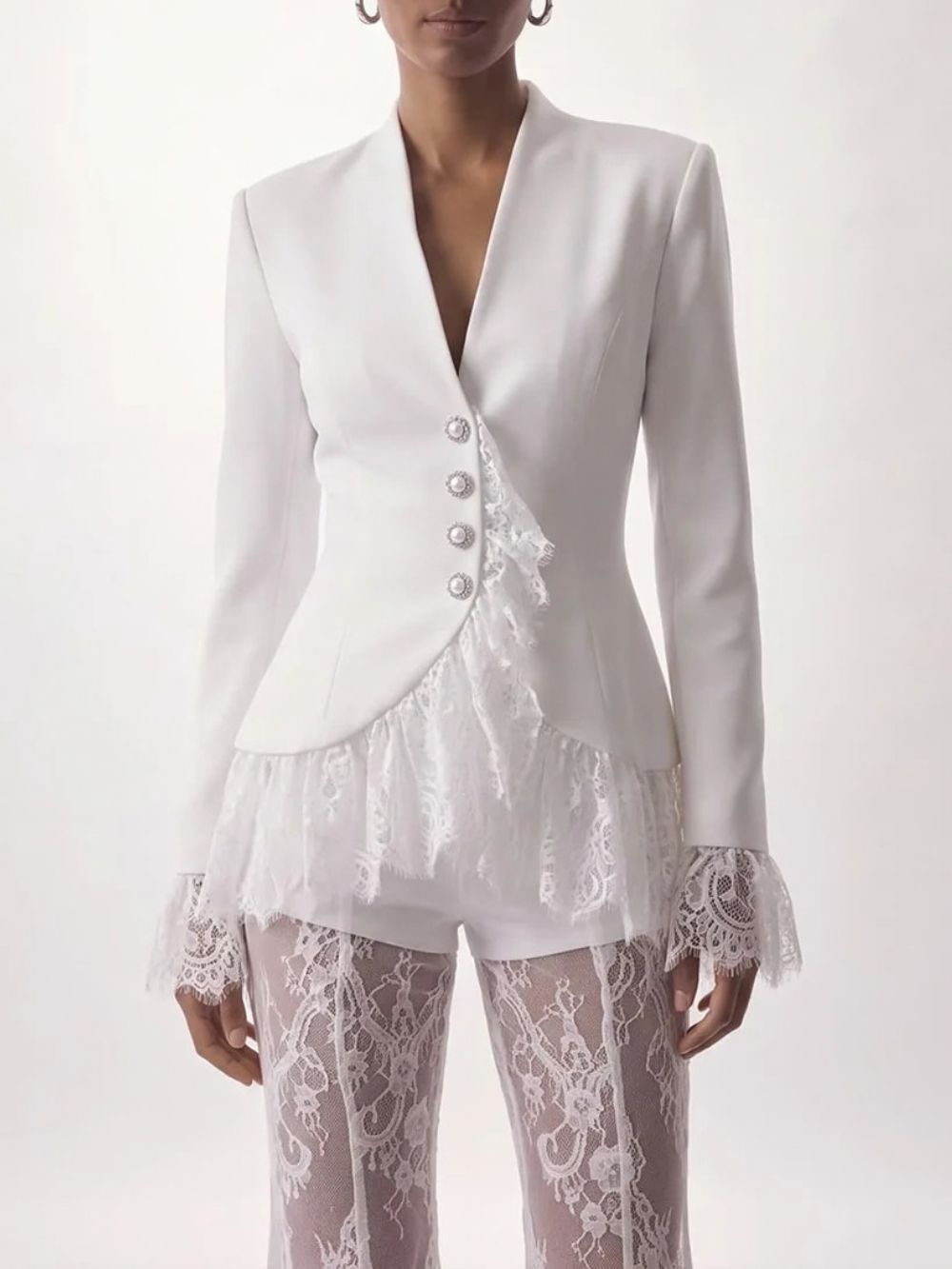 Imselle Lace Flared Pants Set - OWNCI Imselle Lace Flared Pants Set - OWNCI