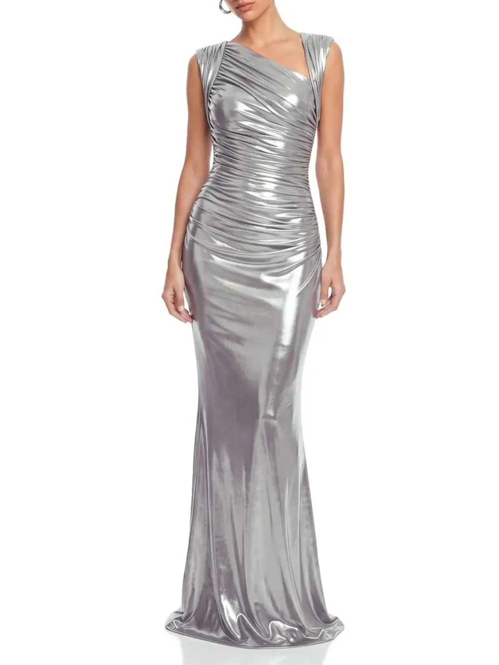 Belsune Sleeveless Ruched Maxi Dress - OWNCI