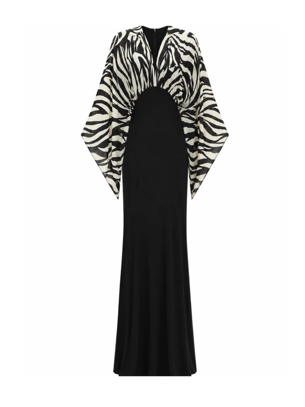 Zelmari V Neck Zebra Maxi Dress - OWNCI Zelmari V Neck Zebra Maxi Dress - OWNCI