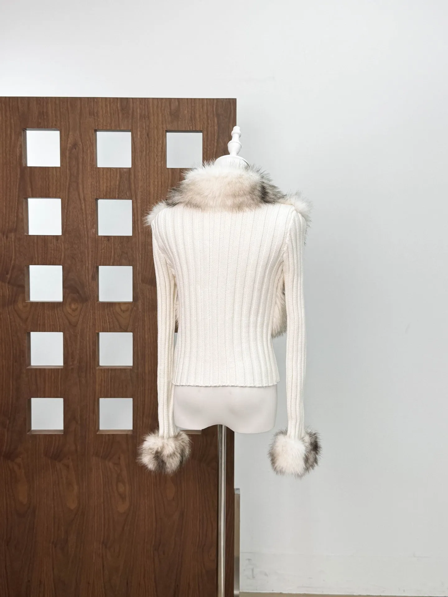 Geraldine Faux Fur Knit Coat - OWNCI Geraldine Faux Fur Knit Coat - OWNCI