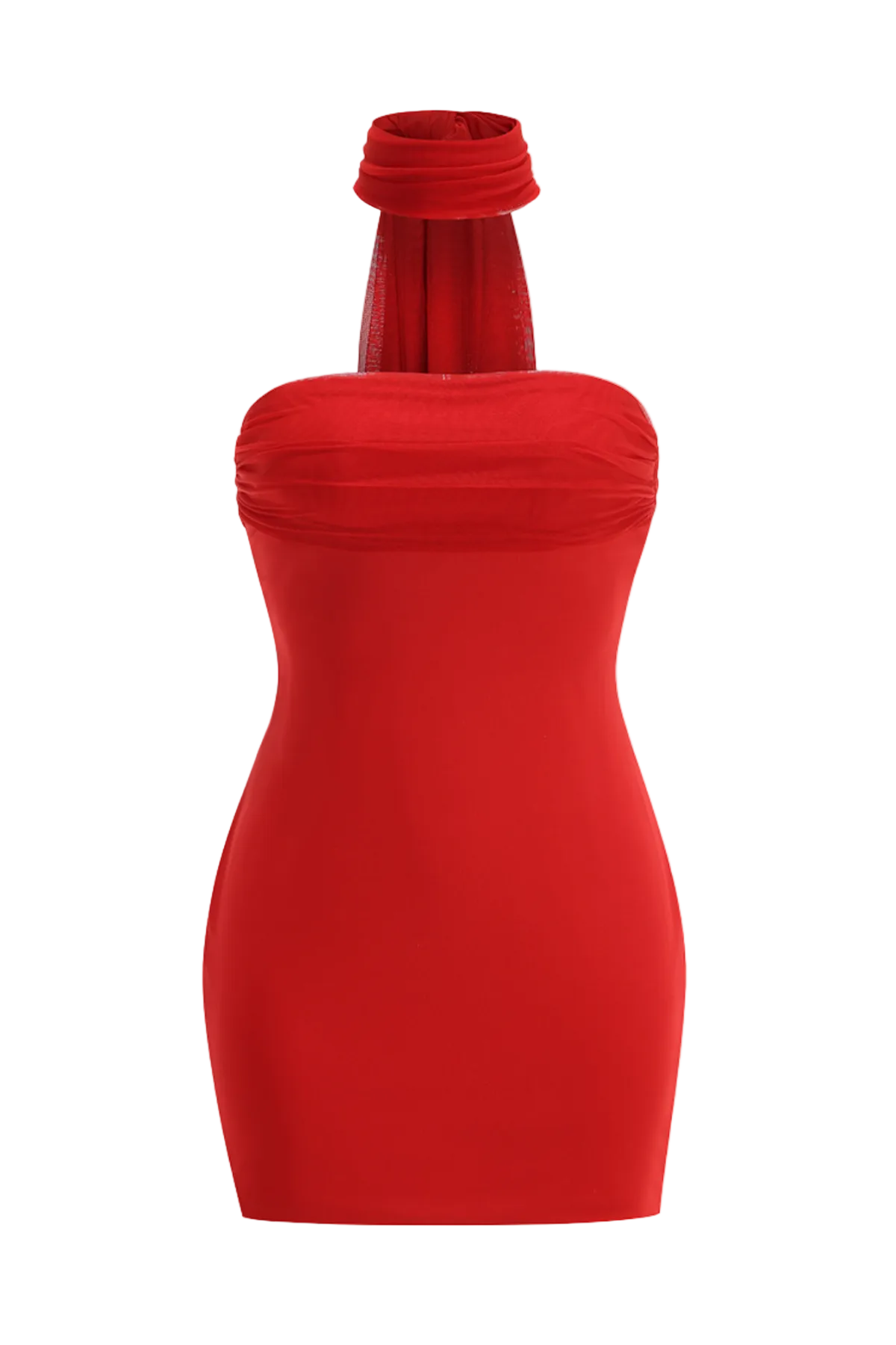 Asat Strapless Wrap Mini Dress – Red - OWNCI Asat Strapless Wrap Mini Dress – Red - OWNCI