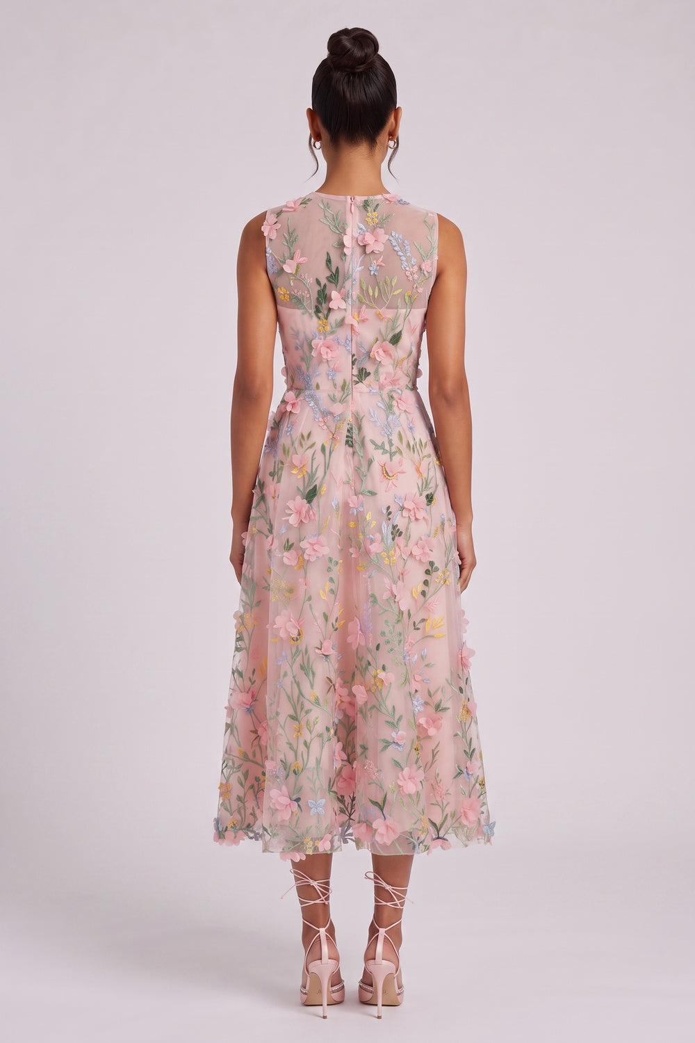 Pale Pink Tulle A-Line Dress - OWNCI Pale Pink Tulle A-Line Dress - OWNCI
