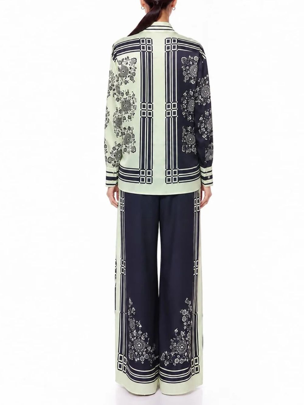 Auvessa Long Sleeve Printed Pants Set - OWNCI