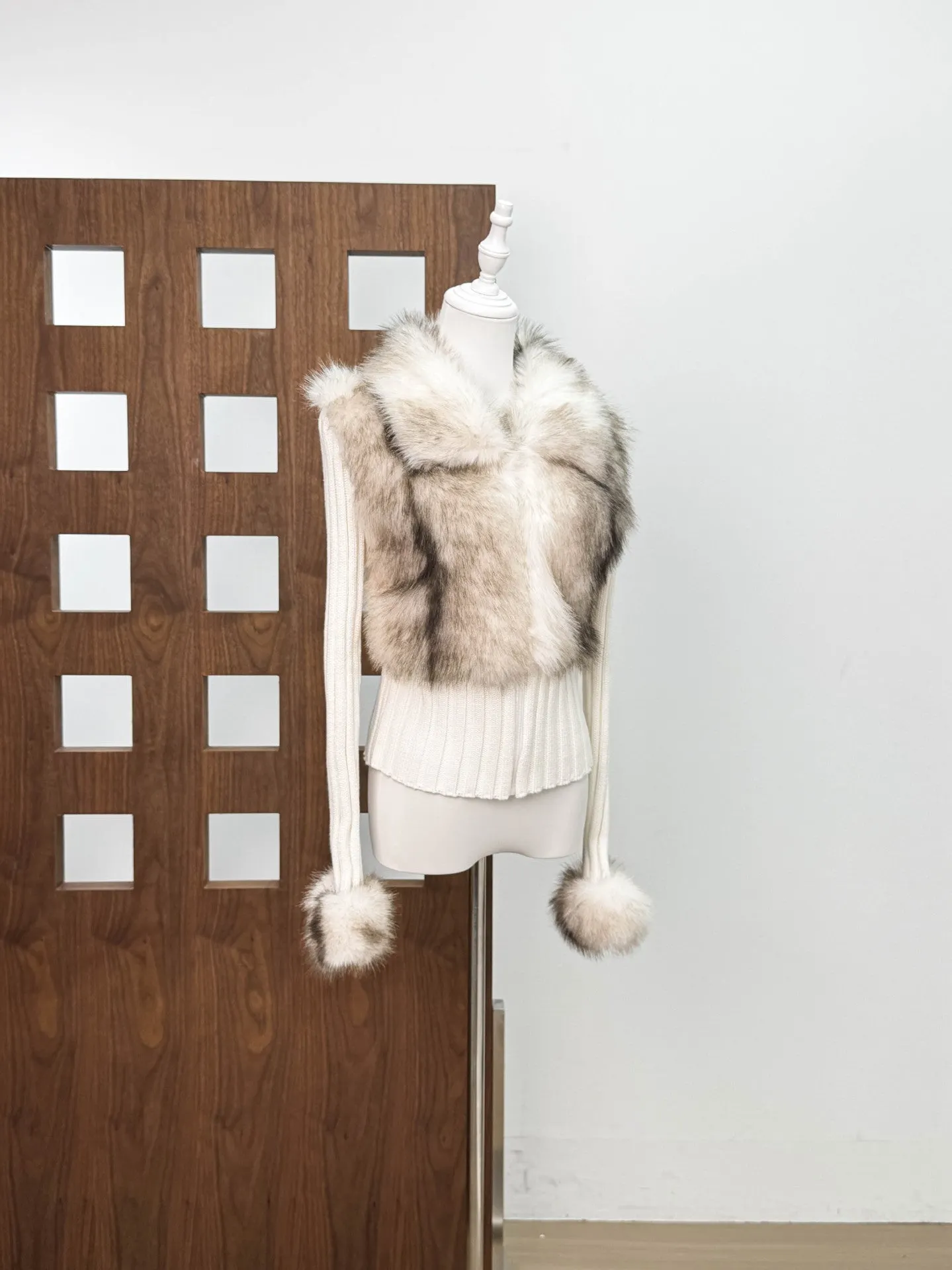 Geraldine Faux Fur Knit Coat - OWNCI Geraldine Faux Fur Knit Coat - OWNCI