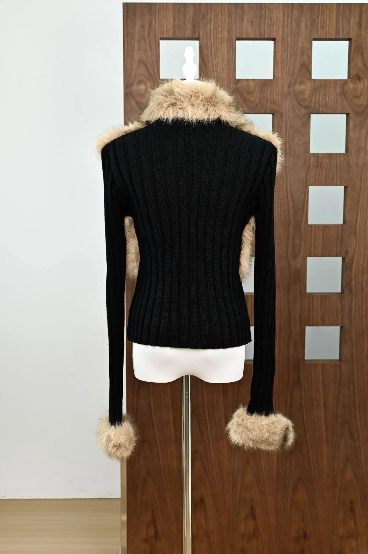 Geraldine Faux Fur Knit Coat - OWNCI Geraldine Faux Fur Knit Coat - OWNCI