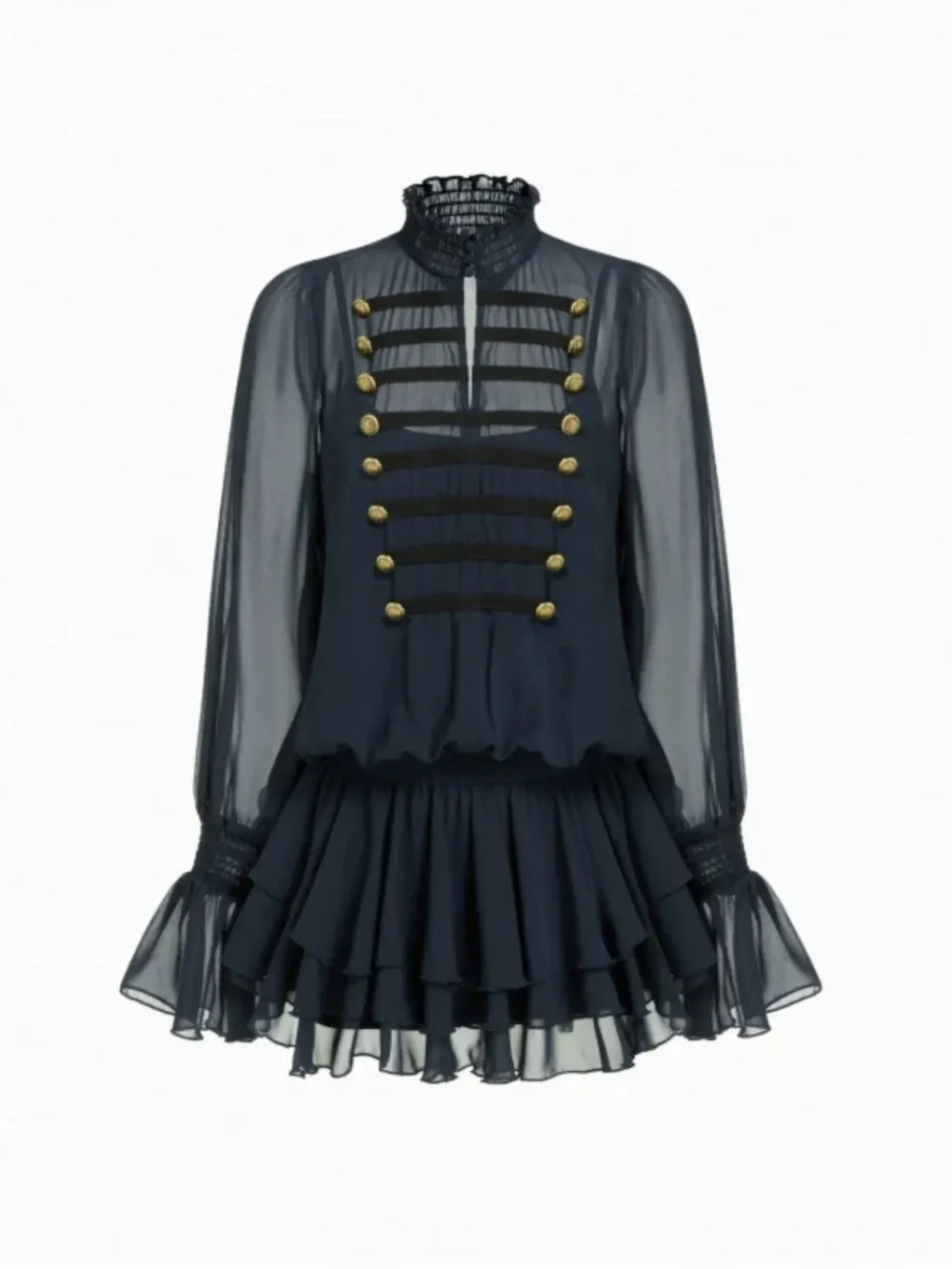 Cindrel Long Sleeve Ruffle Dress Set - OWNCI