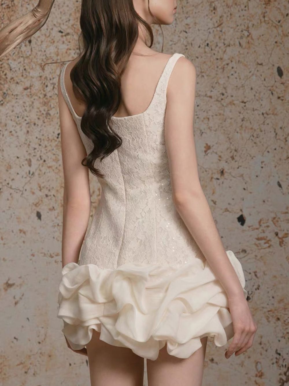 Michelina Flower Lace Mini Dress - OWNCI